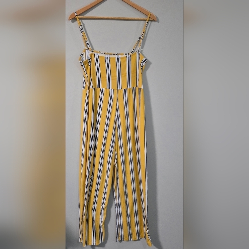 Ardene Striped Yellow Womens Medium Jumpsuit - Picture 2 of 9